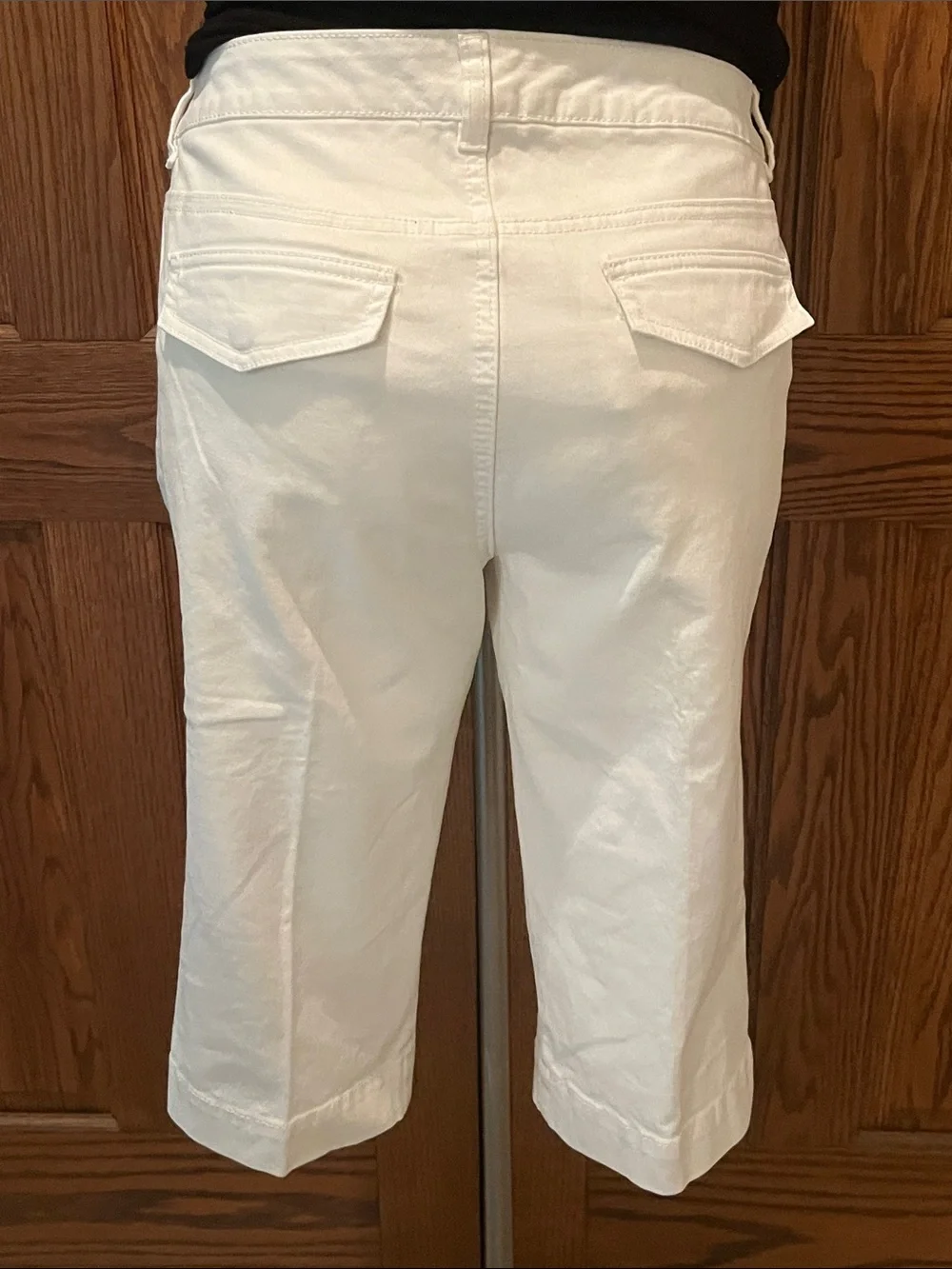 Land’s End white denim cotton Bermuda shorts/capris MP